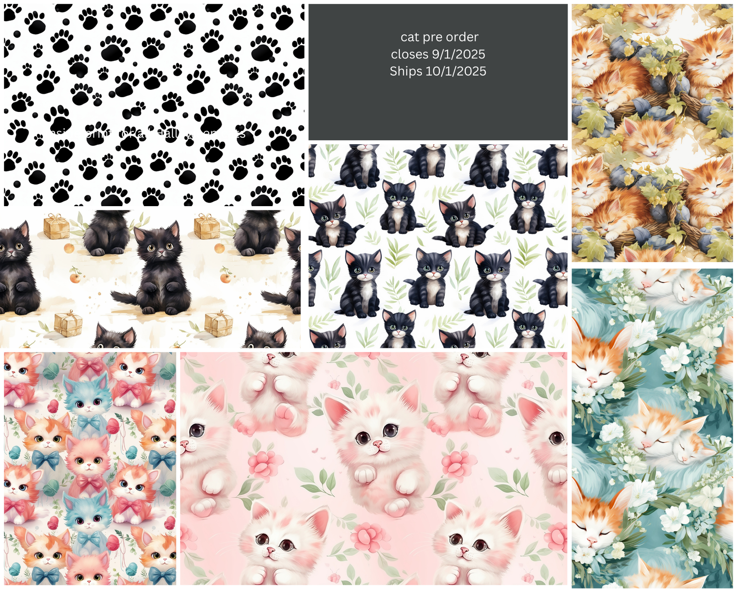 Cat pre order starts 8/18/2025 ends 9/1/2025